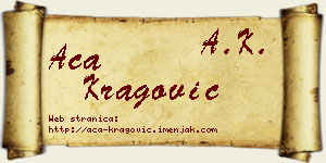 Aca Kragović vizit kartica